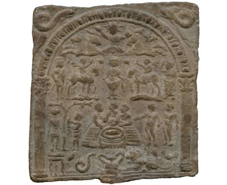 COMMEMORATIVE MEDALS, World Medals, Italy, Roman-related Uniface Cast Lead Mystery Plaquette, associated with the Danubian re
