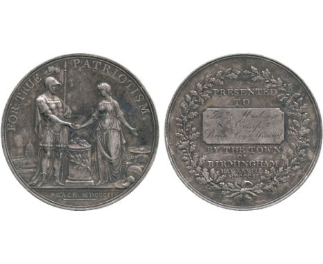 COMMEMORATIVE MEDALS, British Historical Medals, Birmingham Volunteers and the Peace of Amiens, Silver Presentation Medal, 18