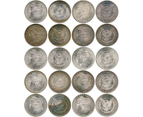 WORLD COINS, USA, Silver Morgan Dollars (10), 1883-O (2), 1884-O (2), 1885-O (2), 1898-O (2), 1900-O, 1904-O (KM 110). Two da