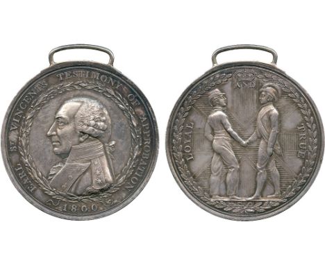 COMMEMORATIVE MEDALS, British Historical Medals, Earl St Vincent’s Reward, 1800, Silver Medal, by C H Küchler, after John Fla