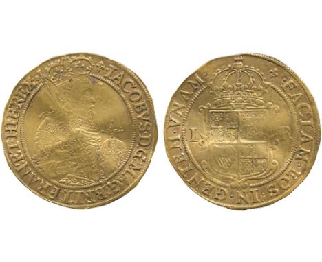 BRITISH COINS, James I (1603-1625), Gold Unite of Twenty Shillings, second coinage (1604-1619), second crowned and armoured b