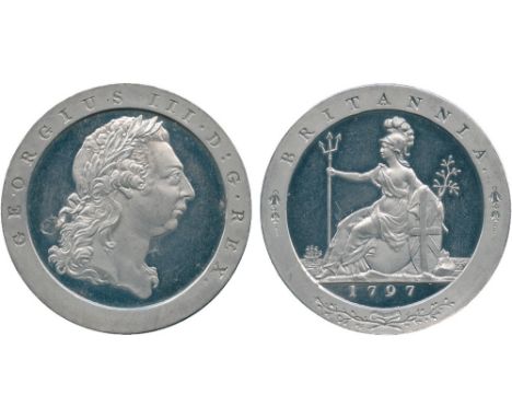 BRITISH COINS, George III, Aluminium Pattern Penny, 1797, restrike by W J Taylor after C H Kuchler, struck on a 3mm flan, lon