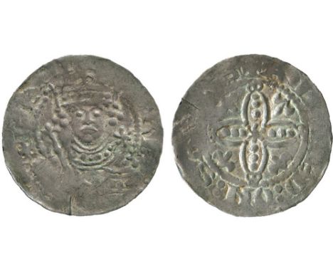 BRITISH COINS, Henry I, Silver Penny, Pellets in Quatrefoil type (c.1123), Shaftesbury mint, moneyer Aldred, facing crowned b