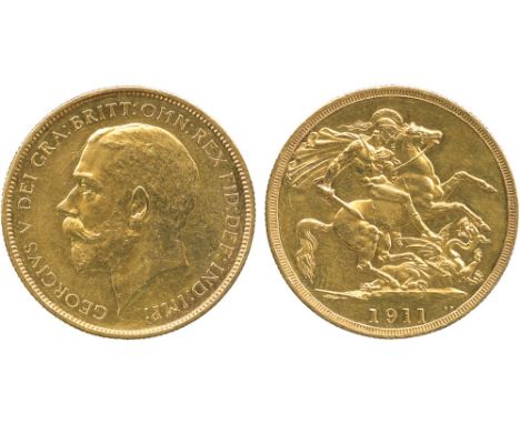 G BRITISH COINS, George V (1910-1936), Gold Proof Two-Pounds, 1911, bare head left, B.M. on truncation, rev struck en médaill