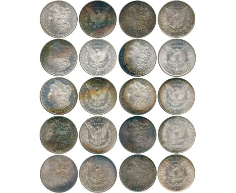 WORLD COINS, USA, Silver Morgan Dollars (10), 1880-S (2), 1881-S (2), 1884-O (2), 1885-O (2), 1887 (2) (KM 110). , All in PCG