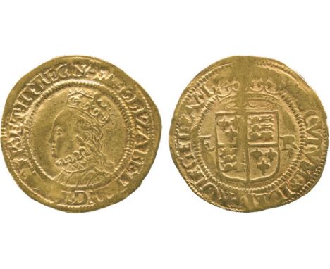 BRITISH COINS, Elizabeth I (1558-1603), Gold Crown of Five Shillings, third to fourth issue, broad crowned bust left, ear vis