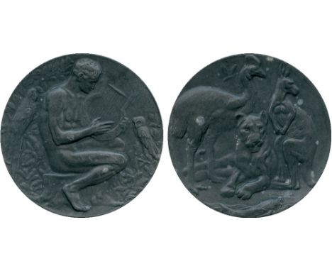 COMMEMORATIVE MEDALS, World Medals, Germany, World War One, Allegory of Peace, White Metal Medal, 1918, by Josef Müllner, Orp