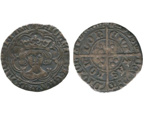 BRITISH COINS, Richard III (1483-1485), Silver Groat, London mint, crowned facing bust within tressure of nine arcs, large fl