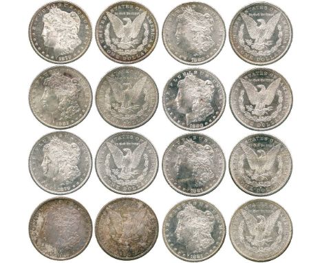 WORLD COINS, USA, Silver Morgan Dollars (8), 1879-S (2), third reverse, 1880-S (2), 1881-S (2), 1882-S (2) (KM 110). The 1882