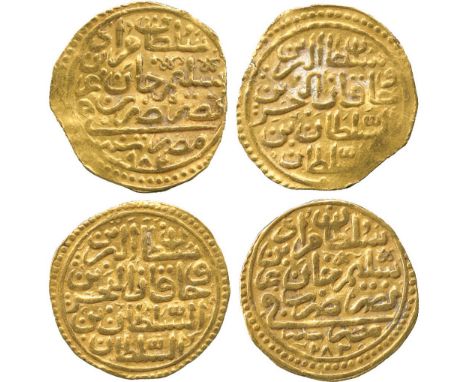 ISLAMIC COINS, OTTOMAN, Murad III, Gold Sultani (2), Misr 982h, 3.45g, 3.35g (Pere 274). First very fine, the second with a f