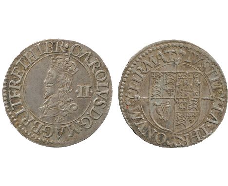 BRITISH COINS, Charles I, Silver Half-Groat, Briot’s first milled issue (1631-1632), crowned bust left, .B. below, value behi