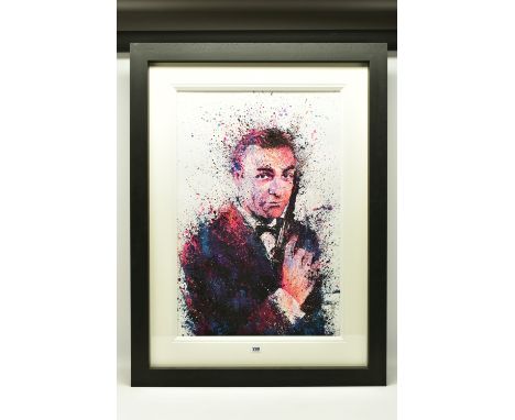 DANIEL MERNAGH (BRITISH CONTEMPORARY) '007 - WITH LOVE', a signed limited edition print depicting Sean Connery as James Bond,