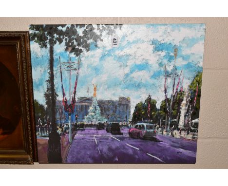 TIMMY MALLETT (BRITISH CONTEMPORARY) 'CELEBRATING ON THE MALL', a signed limited edition box canvas print depicting a London 