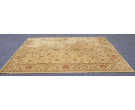 BALCAEL 'IRANIA' BELGIUM ALL-WOOL PILE CARPET, with 'Flor Garden' Persian design, with all-over formal floral and foliate scr