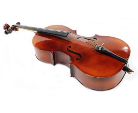 A 20thC Rosetti Stradivarius model cello, with one piece back, 103cm high. 