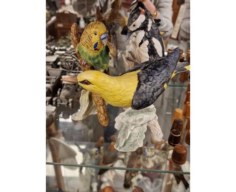 Trio of Large Goebel Birds Figures inc Budgie &amp; Oriole
