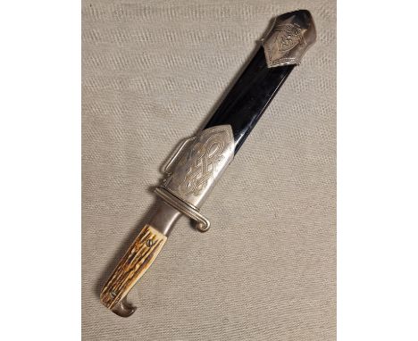 WWII German M1934 Hewer RAD Leader's Dagger &amp; Scabbard by Carl Julius Krebs - Militaria Interest