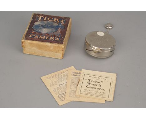 A Houghton Butcher Ticka Camera, lacking cassette, complete with original instructions and maker's box