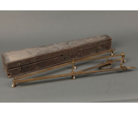 A 18th Century Brass Pantograph, C.1760, signed in script 'Heath & Wing London' with engraved owners monogram, with ivory whe