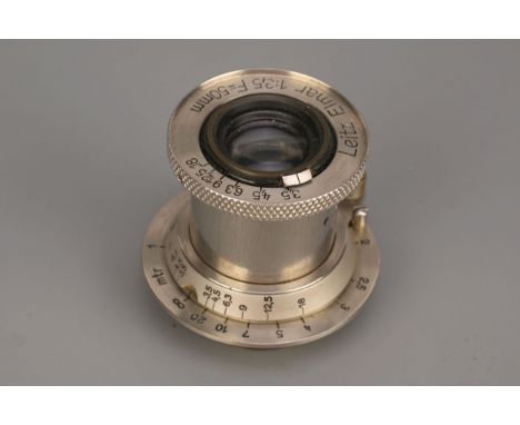A Leitz Elmar f/3.5 50mm Lens, nickel, un-numberedImport DutyThese items have been brought in to sell from outside the E.C. I