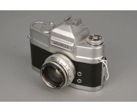 A Wray Wrayflex II Camera, chrome, serial no. 4211, with Wray Unilite f/2 50mm lens, serial no. 249128Import Duty These items