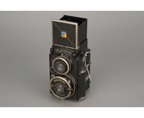 A Voigtlander Superb TLR Camera, with Voigtlander Skopar f/3.5 75mm lensImport Duty These items have been brought in to sell 