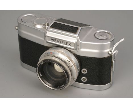 A Wrayflex Ia Camera, chrome, serial no. 2683, with Wray Unilite f/2 50mm lens