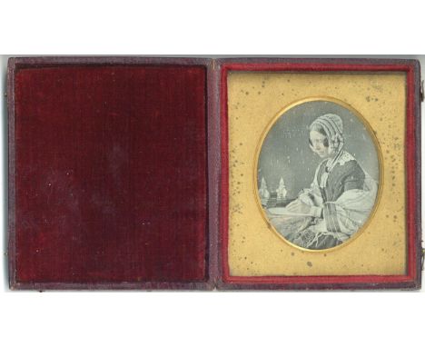 John Jabez Edwin Mayall (Professor Highschool) Daguerreotype, C.1850, cased daguerreotype, a well composed, attractive portra