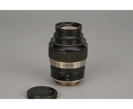 A Leitz 'Fat' Elmar f/4 90mm Lens, black / nickel, serial no. 122905, with maker's lens capImport Duty These items have been 