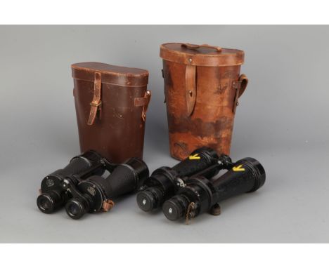 Two Pairs of British Binoculars, including Barr & Stroud CF41 7x50, renovated by Avimolts of Taunton to Navy Specification, t