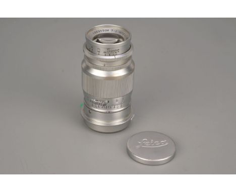 Two Leitz Elmar f/4 90mm Lenses, one black one chrome (2)Import DutyThese items have been brought in to sell from outside the