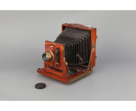 A Houghtons Ltd 'The Empress' Half Plate Mahogany Field Camera, with R &amp; J Beck Series II f/6.3 7.2" lens, in Thornton Pi