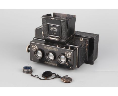 A Voigtlander Stereoflektoskop 6x13 Stereo Camera, with Voigtlander Heliar f/4.5 75mm lenses