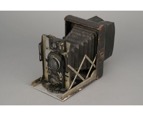 A Newman & Guardia Imperial Sibyl Camera, with Carl Zeiss Jena Tessar f/6.3 135mm lensImport Duty These items have been broug