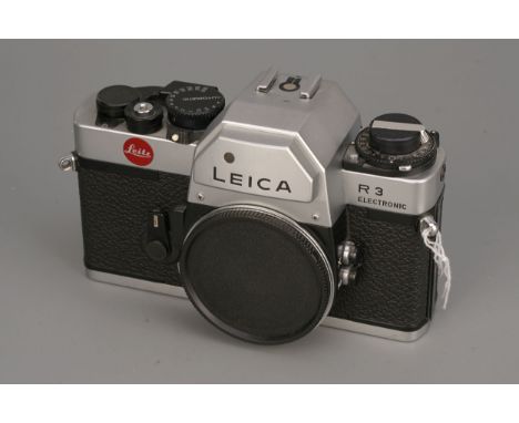 A Leica R3 Electronic SLR Body, chrome, serial no. 14050505Import DutyThese items have been brought in to sell from outside t