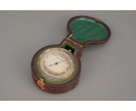 A Pocket Barometer Compendium, compensated barometer/altimeter pressure tested and working, , reverse has thermometer scale w