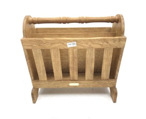 Traditional style light oak magazine rack, W47cm, H44cm, D24cm - Condition Report 