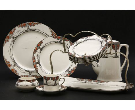 A Crown Ducal Orange Tree part tea and dinner service