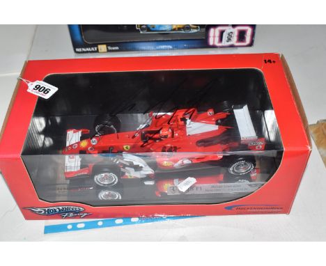 A BOXED MATTEL HOTWHEELS RACING 1/18 SCALE LIMITED EDITION FERRARI 248 F1 CAR, No.1140 of 2006, the cellophane on the top of 