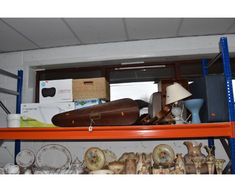 A GROUP OF MISCELLANEOUS ITEMS, to include a 5'' magnifying lamp in the box, all-purpose steamer in the box, massage pillow b