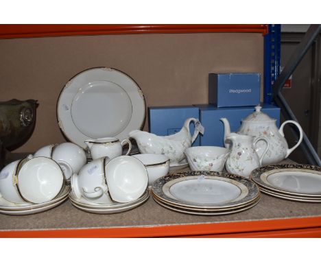 A GROUP OF WEDGWOOD TEA WARES to include twenty pieces of 'Cavendish' tea wares comprising six tea cups, six saucers,  a milk