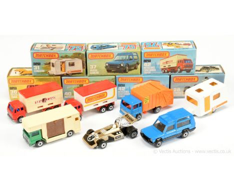 Matchbox Superfast group to include 28d Formula 5000 Racing Car - metallic light brown with black and white "Exxon" and racin