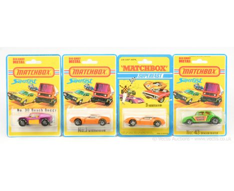 Matchbox Superfast 3b Monteverdi Hai - orange body, blue tinted windows, ivory interior, yellow, white, black and orange raci