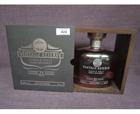 A bottle of Teeling Vintage Reserve Single Malt Irish Whiskey, 21 Year Old Silver Bottling, bottled 2013, limited to 5000 bot