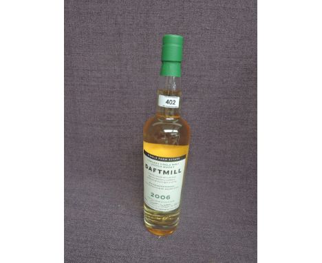 A bottle of Daftmill 2006 Winter Batch Release Lowland Single Malt Scotch Whisky, limited release of 1625 bottles, distilled 