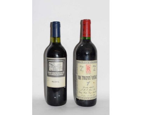 1 bt NV Baron Philippe de Rothschild bottled "The Twenty Vintage" for Rolls Royce, t/w 1 bt NV Berry Bros Medoc