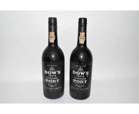 Two bottles 1975 Dow Vintage Port