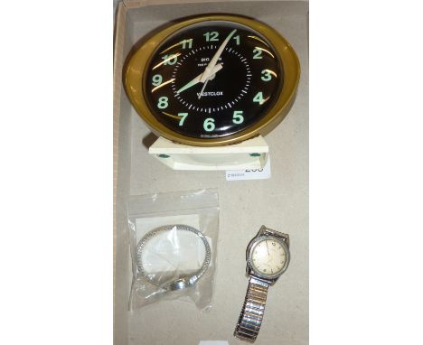 Big Ben repeater alarm clock, Olma automatic wristwatch and 1 other