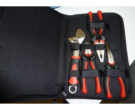 Cased 4 piece plyer and spanner set