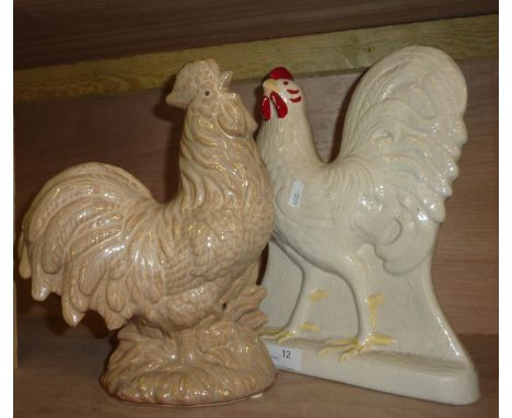 2 ceramic chickens